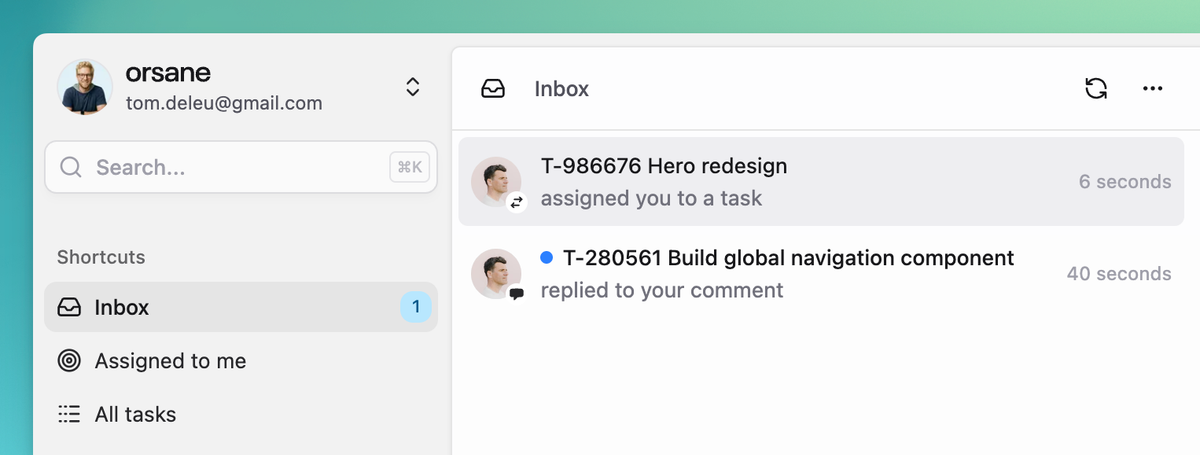 Improved notifications in Orsane